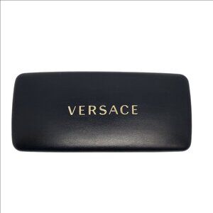 Versace Sunglasses Case Black Leather Hard Shell Designer